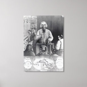 Toile Saint Jean-Marie Vianney prêche, 19e siècle