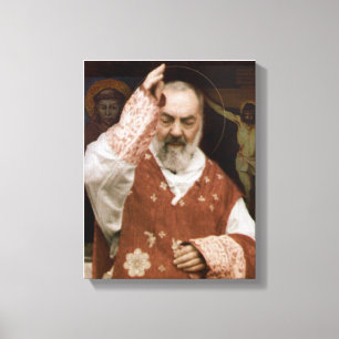 Toile Saint Padre Pio's Blessing. Image Dévotionnelle.
