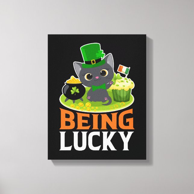 Toile Saint Patrick's Day Être chanceux (Recto)