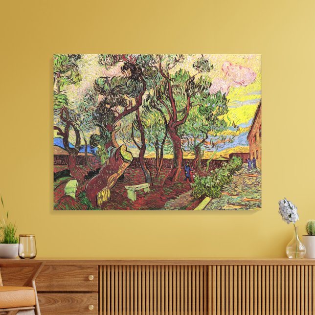Toile Saint Paul Hospital et Garden par Vincent van Gogh (Insitu(Salon))