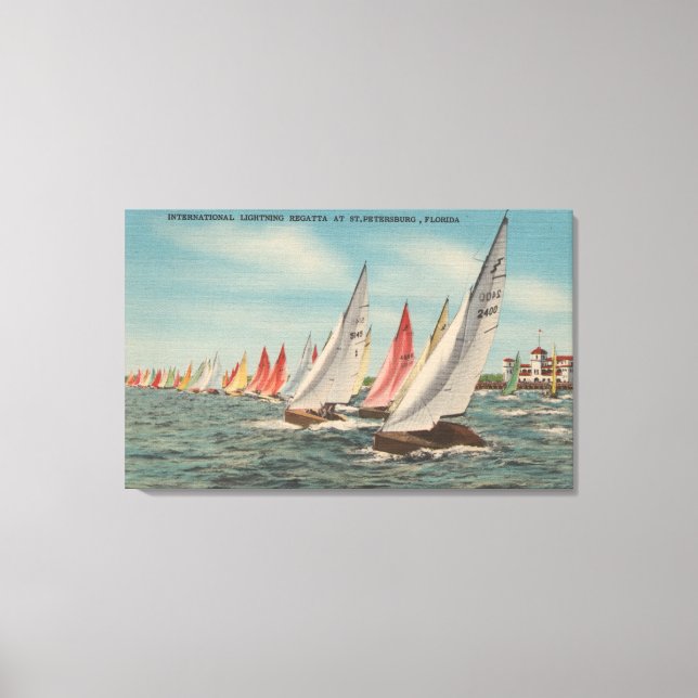 Toile Saint-Pétersbourg, FL - Vue de la région de la fou (Recto)