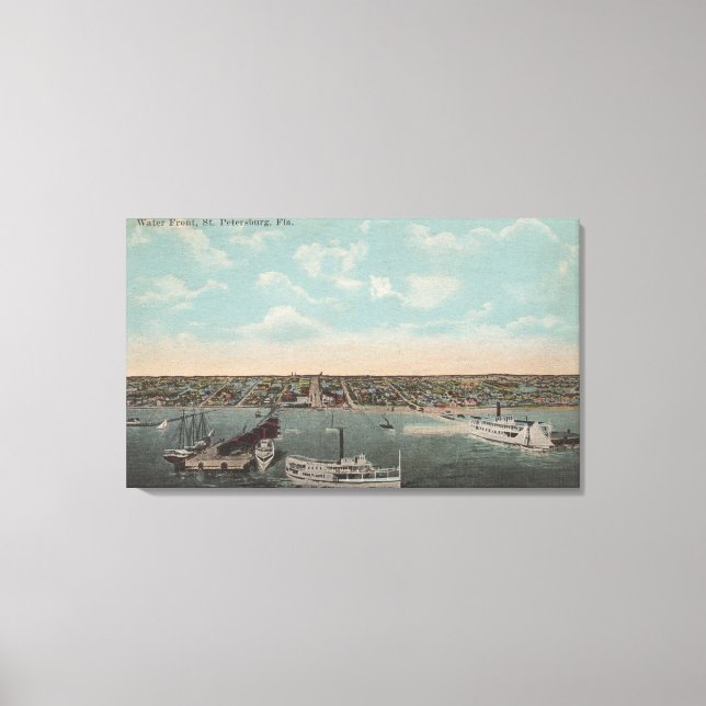 Toile Saint-Pétersbourg, FL - Vue sur le front de mer av (Recto)