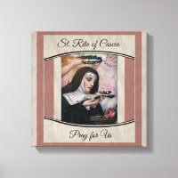 Saint Rita de Cascia Thorns Crucifix Rose