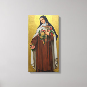 Toile Saint-Thérèse de l'Enfant Jésus carmélite catholiq