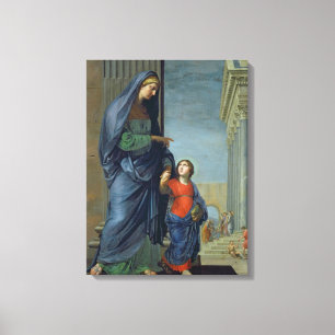 Toile Sainte Anne qui mène la Vierge au Temple