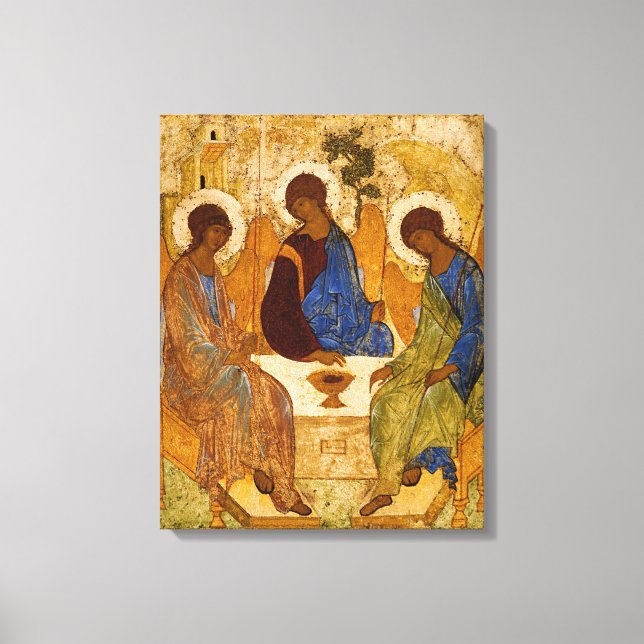 Toile Sainte Trinité Andrei Rublev Icône sainte Art reli (Recto)