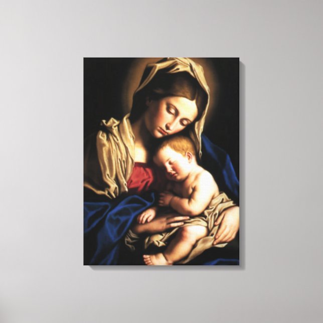 Toile Sainte Vierge Marie et Enfant Jésus (Recto)