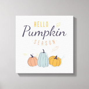 Toile Saison Citrouille Hello