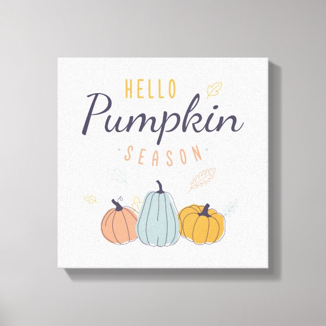 Toile Saison Citrouille Hello (Recto)