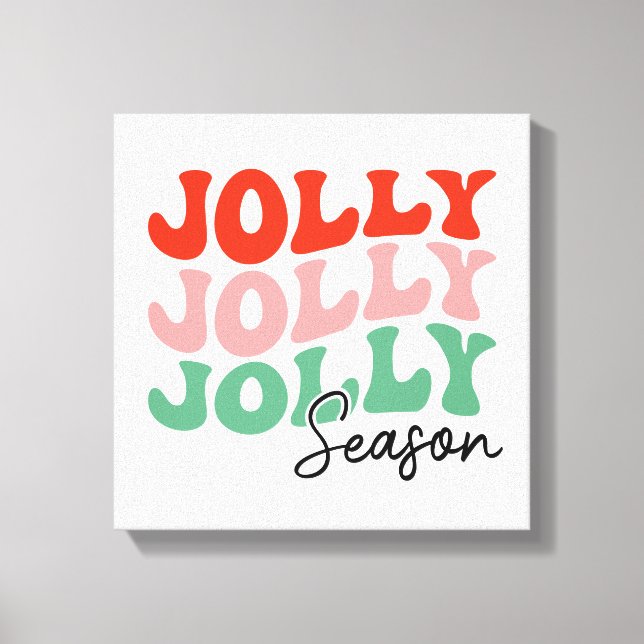 Toile Saison Jolly Jolly Saison Retro Typographie de vac (Recto)