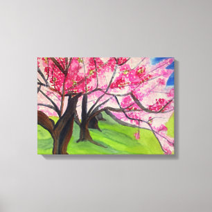 Toile Sakura Japonaise Cherry Blossom aquarelle art
