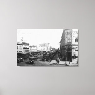 Toile Salem, OR Vue de la ville sur State Street Photogr