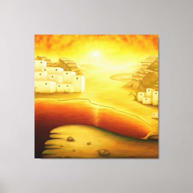 Toile "Salut" - Moyen-Orient, Orient Sunset Peinture (Recto)