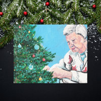 Salutation de Noël NANNY/GRAMMY Art Vintage