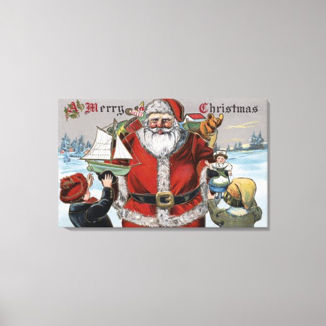 Toile Salutation de NoëlCadeaux de Noël (Recto)