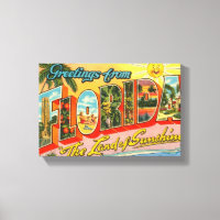 Salutations de la carte postale Vintage Floride