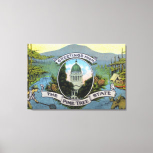 Toile Salutations de l'état de pin, pittoresque