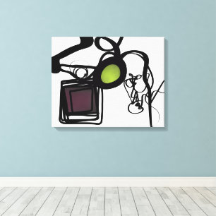Toile Salutations de Philydion : Abstrait noir & blanc