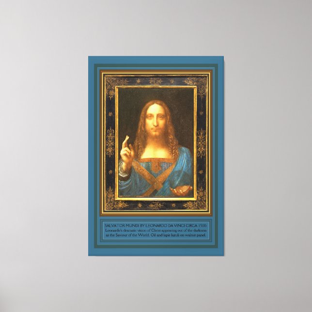 Toile Salvator Mundi par Leonardo da Vinci c 1500 (Recto)