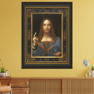 Toile Salvator Mundi v. 1500 Léonard de Vinci Beaux-Arts