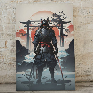Toile Samouraï Épique Dans Le Ciel Et Les Nuages