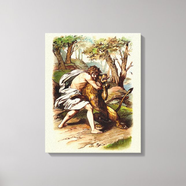 Toile Samson Et Le Lion (Recto)