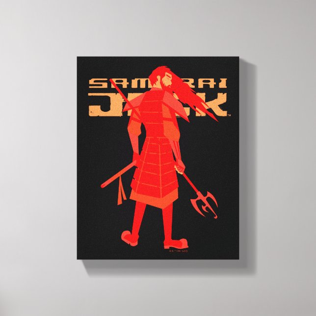 Toile Samurai Jack Red Warrior Graphic (Recto)