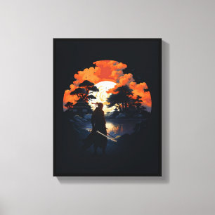 Toile Samurai Katana Japon Ninja Warriva Canvas Print