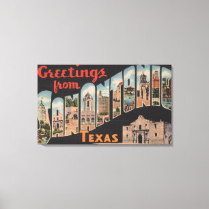 Toile San Antonio, le Texas - grandes scènes de lettre