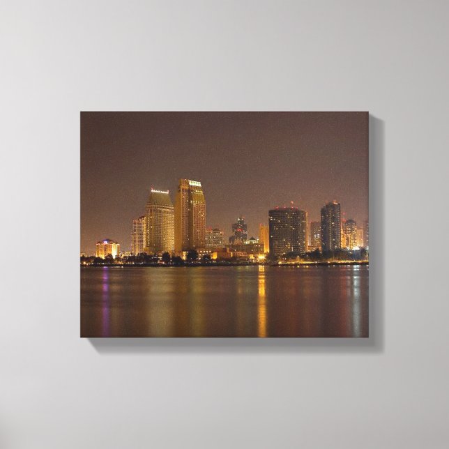 Toile San Diego Skyline Dusk (Recto)