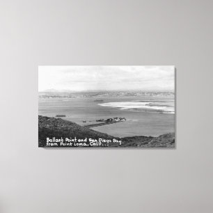 Toile San Diego, vue de CA de point et de baie de