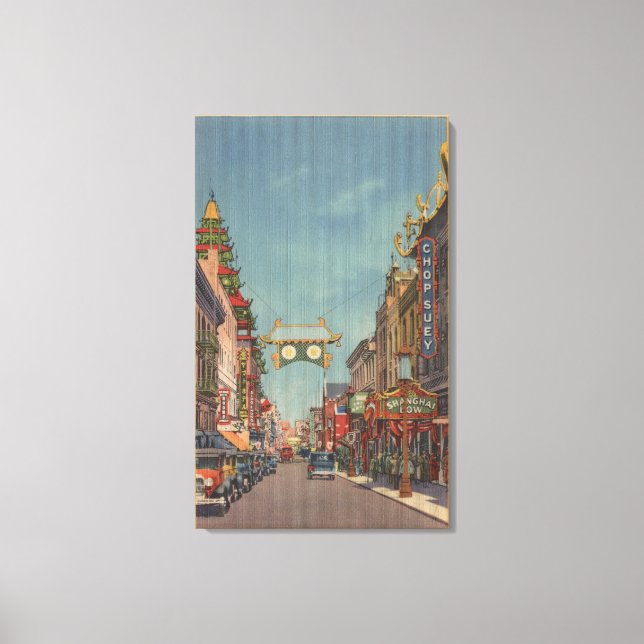 Toile San Francisco, SCÈNE DE LA TÊTE DE Chinatown (Recto)