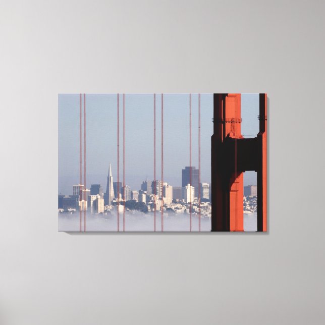 Toile San Francisco Skyline depuis Golden Gate Bridge. (Recto)
