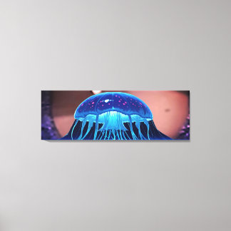 Toile Sanctuaire de méduses bioluminescentes – Océan lum