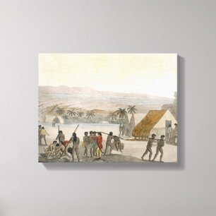 Toile Sandwich Islande - a Westerner negotiating for sto