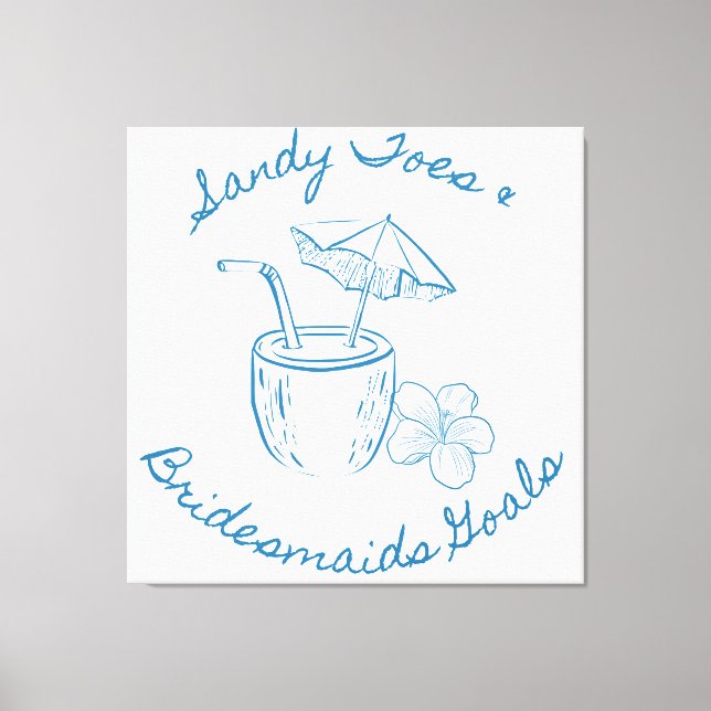 Toile Sandy Toe & Bridesmaids Goals Enterrement de Vie d (Recto)