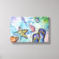 Sanibel Sandals Floride Aquarelle art