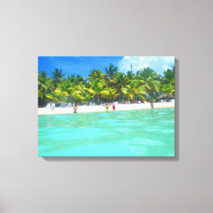 Toile SAONA BEACH SUR CANVAS 20 "x 16"