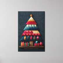 Sapin de Noël à texture de tissu matelassé cosy