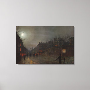 Toile S'attaquant à la maison au crépuscule, 1882