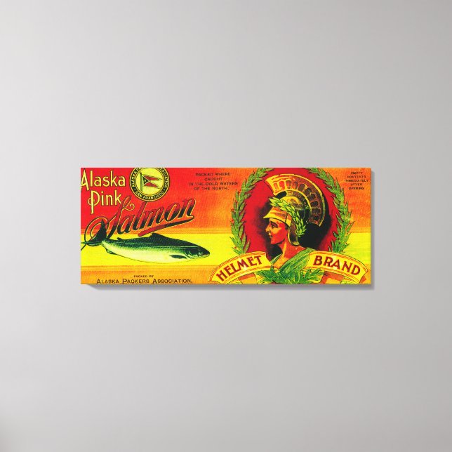 Toile Saumon casque Can LabelLoring, AK (Recto)