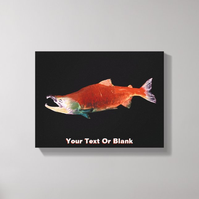 Toile Saumon Sockeye en rouge (Recto)