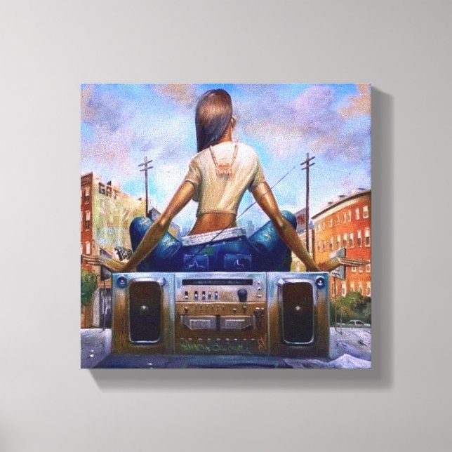Toile Sauter ma boombox dans le trou (Recto)