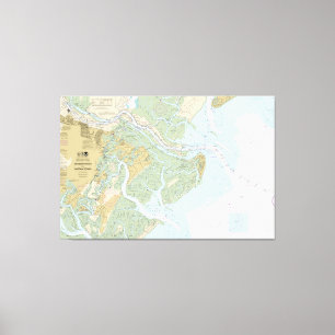 Toile Savannah River et Wassaw Sound Version 2
