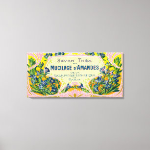 Toile Savon LabelParis, France de D Amandes de mucilage