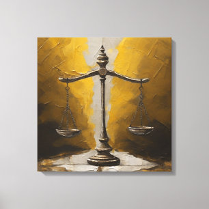 Toile Scales De Justice Droit Procureur Peinture Abstrai
