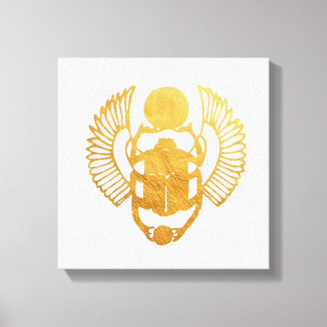 Toile Scarab Egypte. Le scarabée égyptien aile. (Recto)