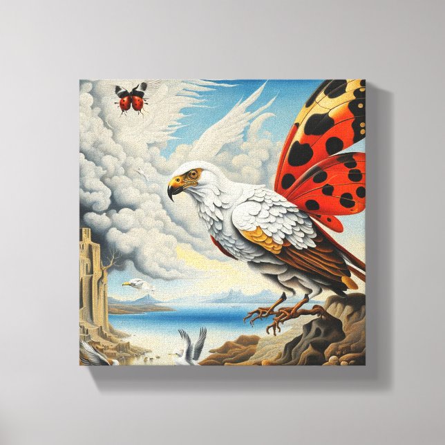 Toile Scène D'Aigle Et De Ladybug (Recto)