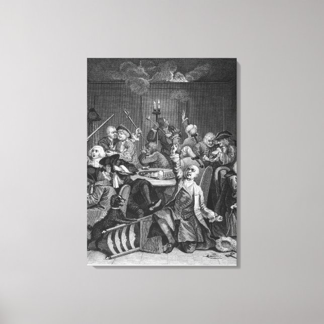 Toile Scène dans une maison de jeux (Recto)