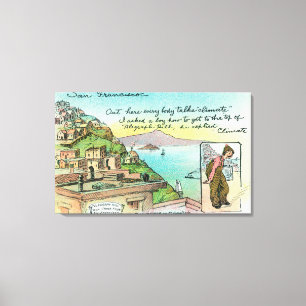 Toile Scène de bande dessinée au sujet du climat